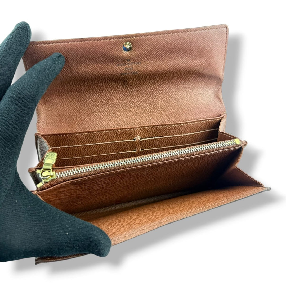 Louis Vuitton Sarah Brown Monogram Femme Wallet - Lux Central