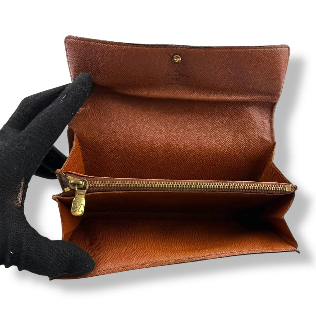 Louis Vuitton Sarah Brown Monogram Femme Wallet - Lux Central