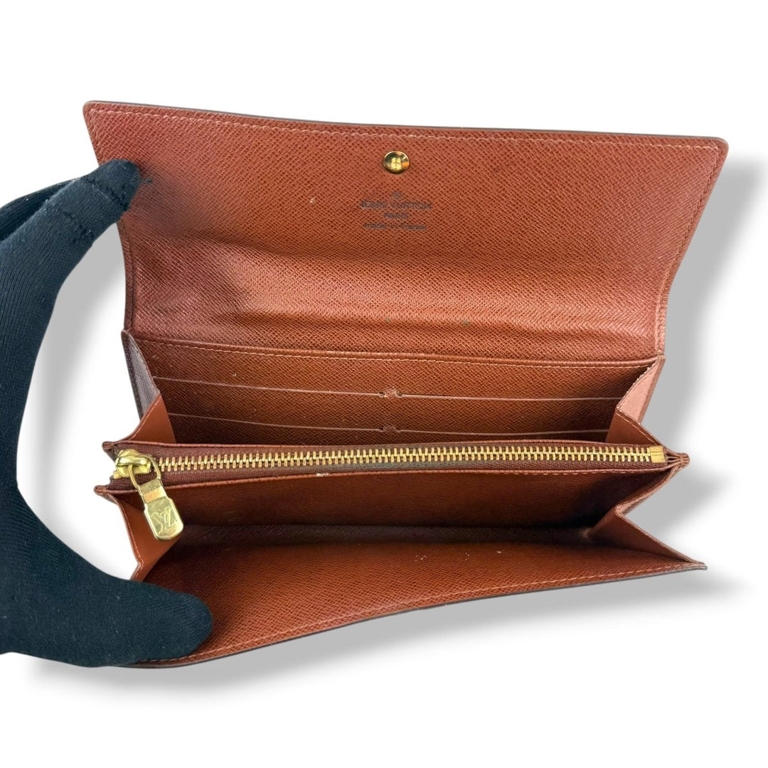 Louis Vuitton Sarah Brown Monogram Femme Wallet - Lux Central