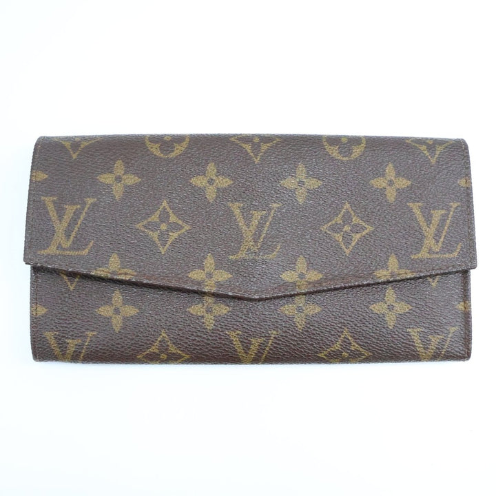 Louis Vuitton Sarah Brown Monogram Femme Wallet Very Good Condition V Flap - Lux Central