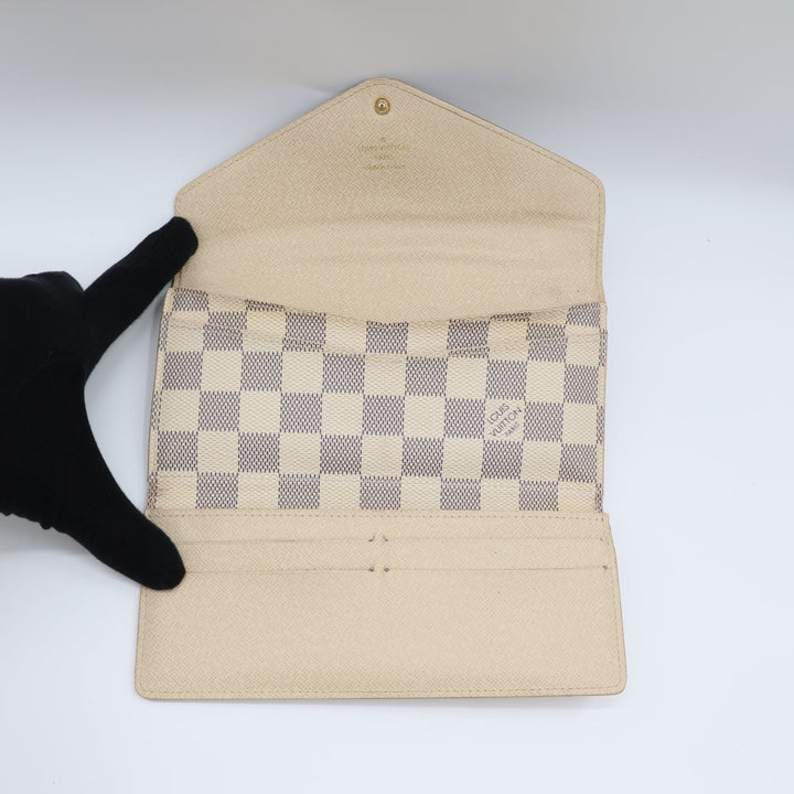 Louis Vuitton Sarah Damier Azur Femme Wallet - Lux Central
