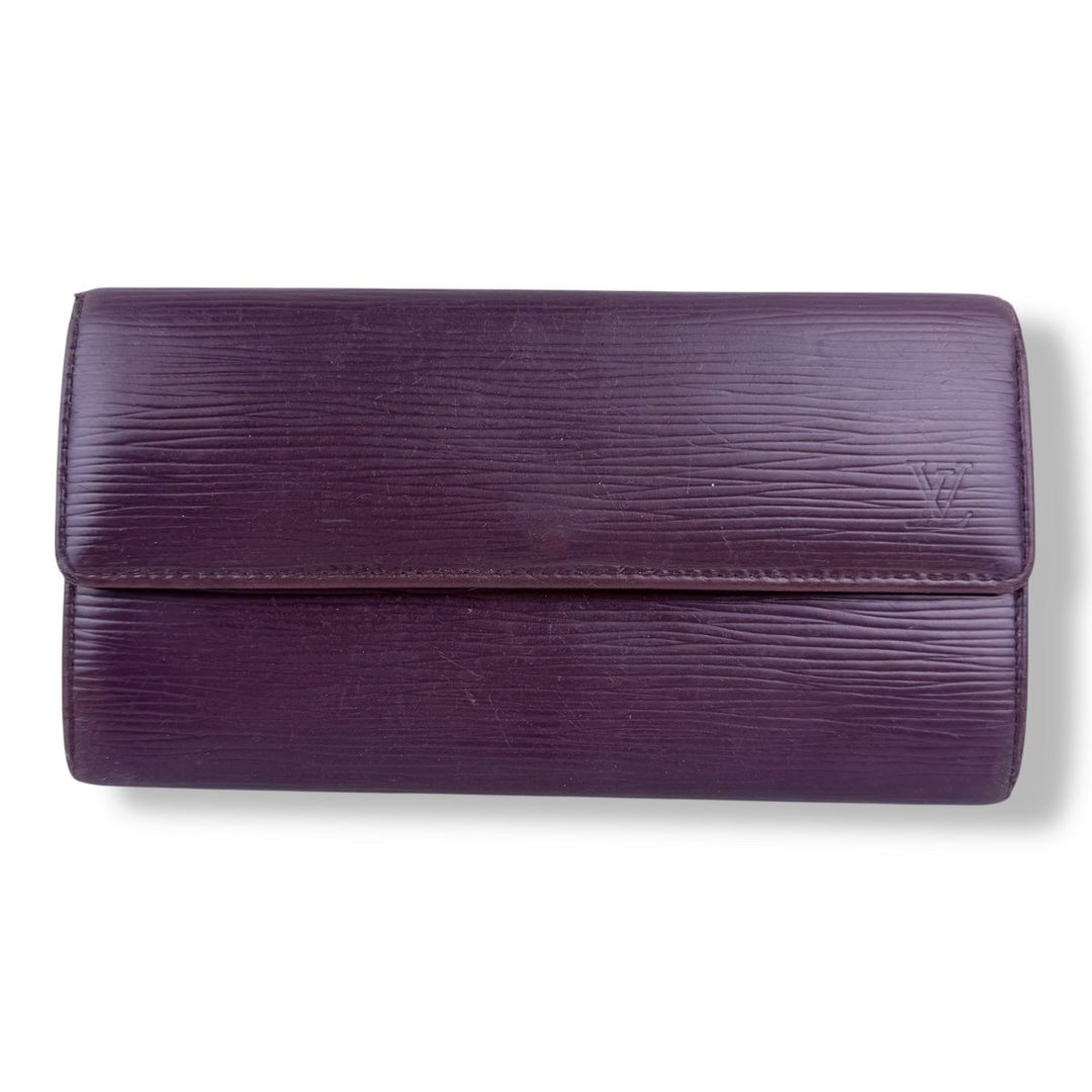 Louis Vuitton Sarah Plum EPI Femme Wallet - Lux Central