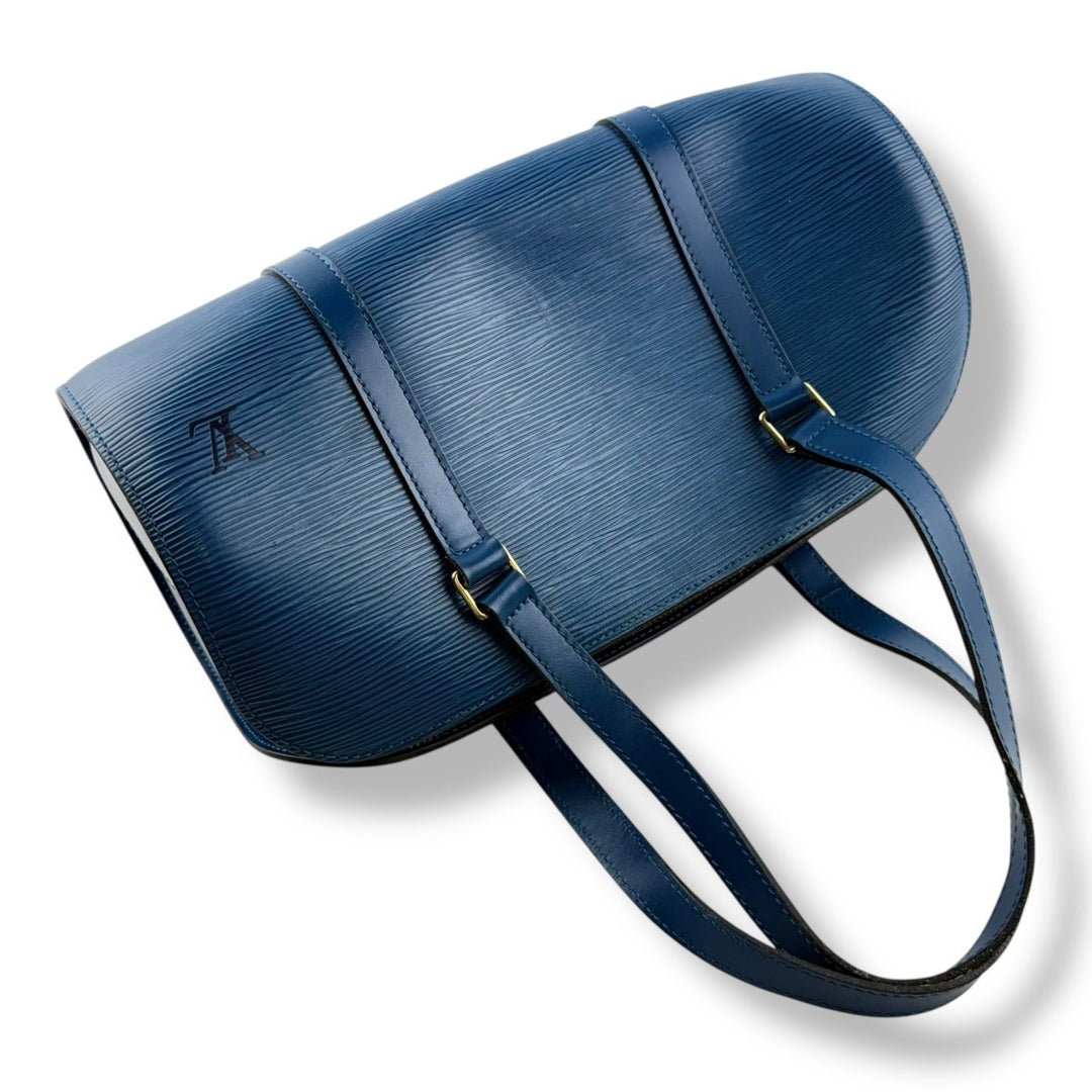 Louis Vuitton Soufflot Blue Epi Leather Handbag - Lux Central