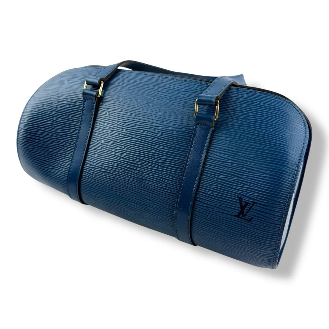 Louis Vuitton Soufflot Blue Epi Leather Handbag - Lux Central