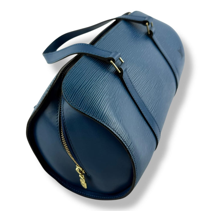 Louis Vuitton Soufflot Blue Epi Leather Handbag - Lux Central