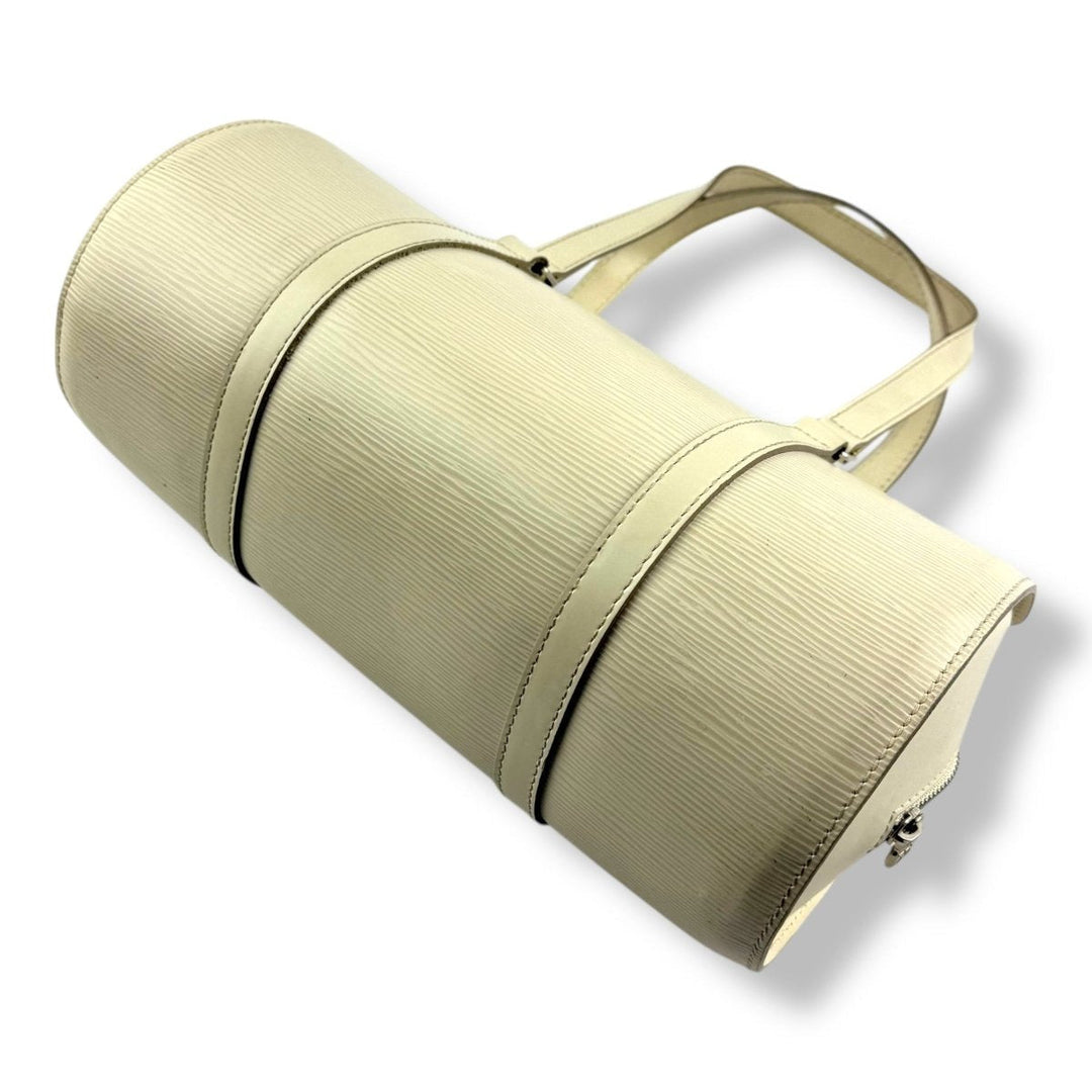 Louis Vuitton Soufflot White Epi Leather Handbag - Lux Central