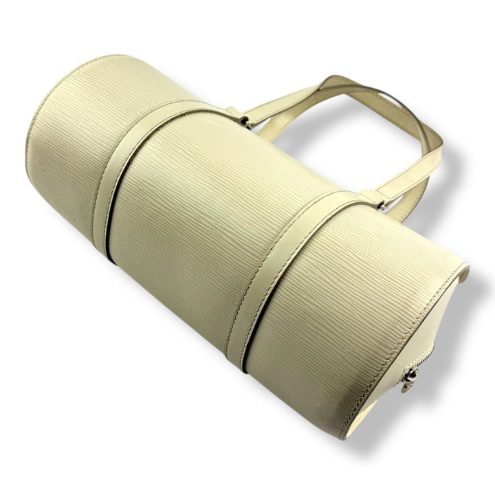 Louis Vuitton Soufflot White Epi Leather Handbag - Lux Central