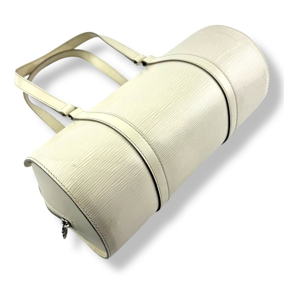 Louis Vuitton Soufflot White Epi Leather Handbag - Lux Central