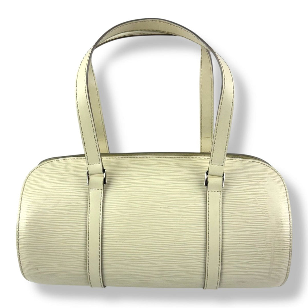 Louis Vuitton Soufflot White Epi Leather Handbag - Lux Central