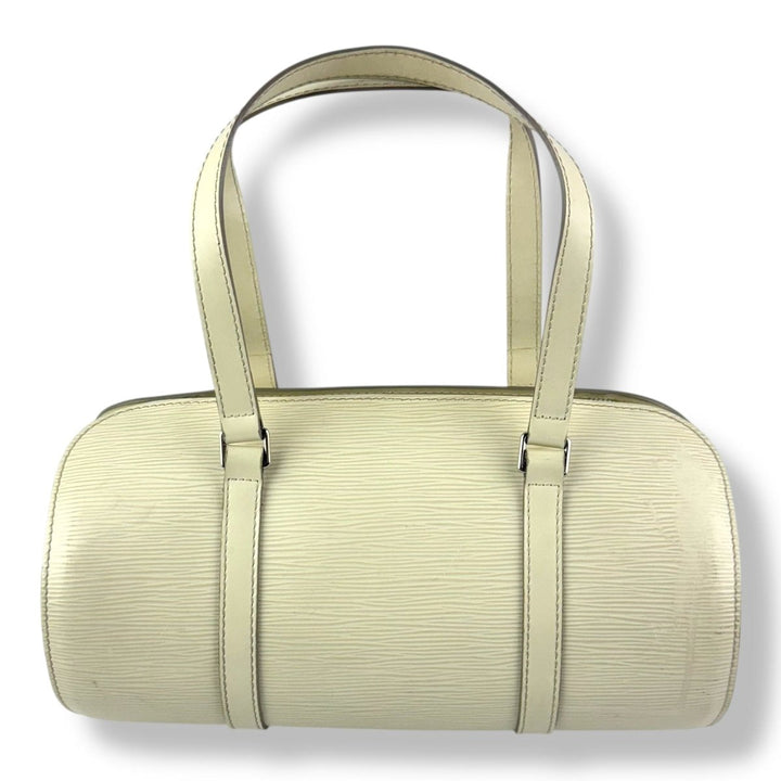 Louis Vuitton Soufflot White Epi Leather Handbag - Lux Central