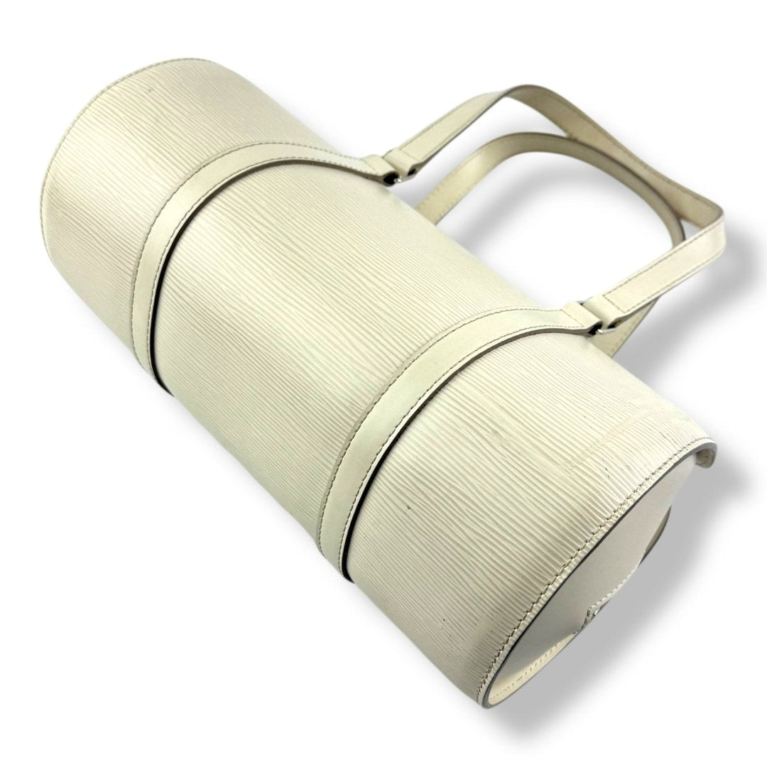 Louis Vuitton Soufflot White Epi Leather Handbag - Lux Central