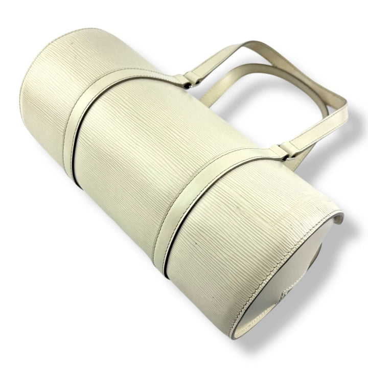 Louis Vuitton Soufflot White Epi Leather Handbag - Lux Central