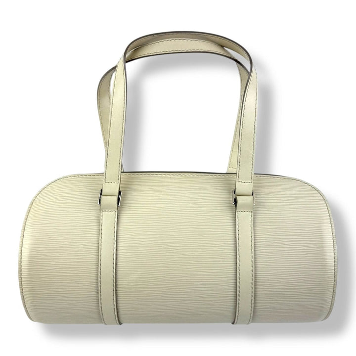 Louis Vuitton Soufflot White Epi Leather Handbag - Lux Central