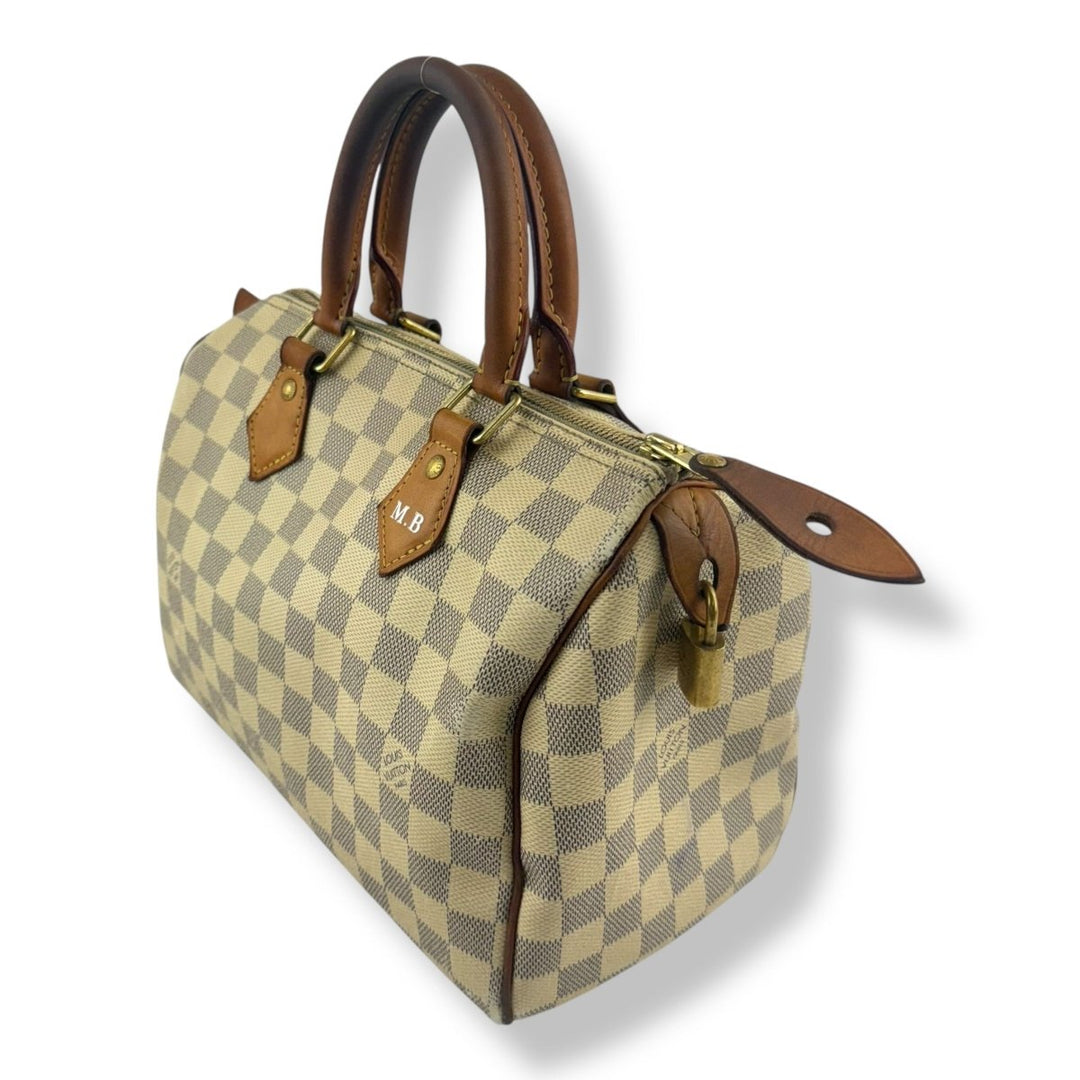 Louis Vuitton Speedy 25 Damier Azur Handbag - Lux Central