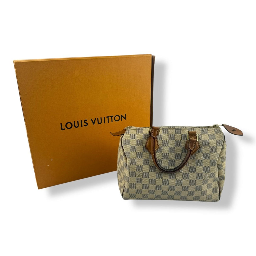 Louis Vuitton Speedy 25 Damier Azur Handbag - Lux Central
