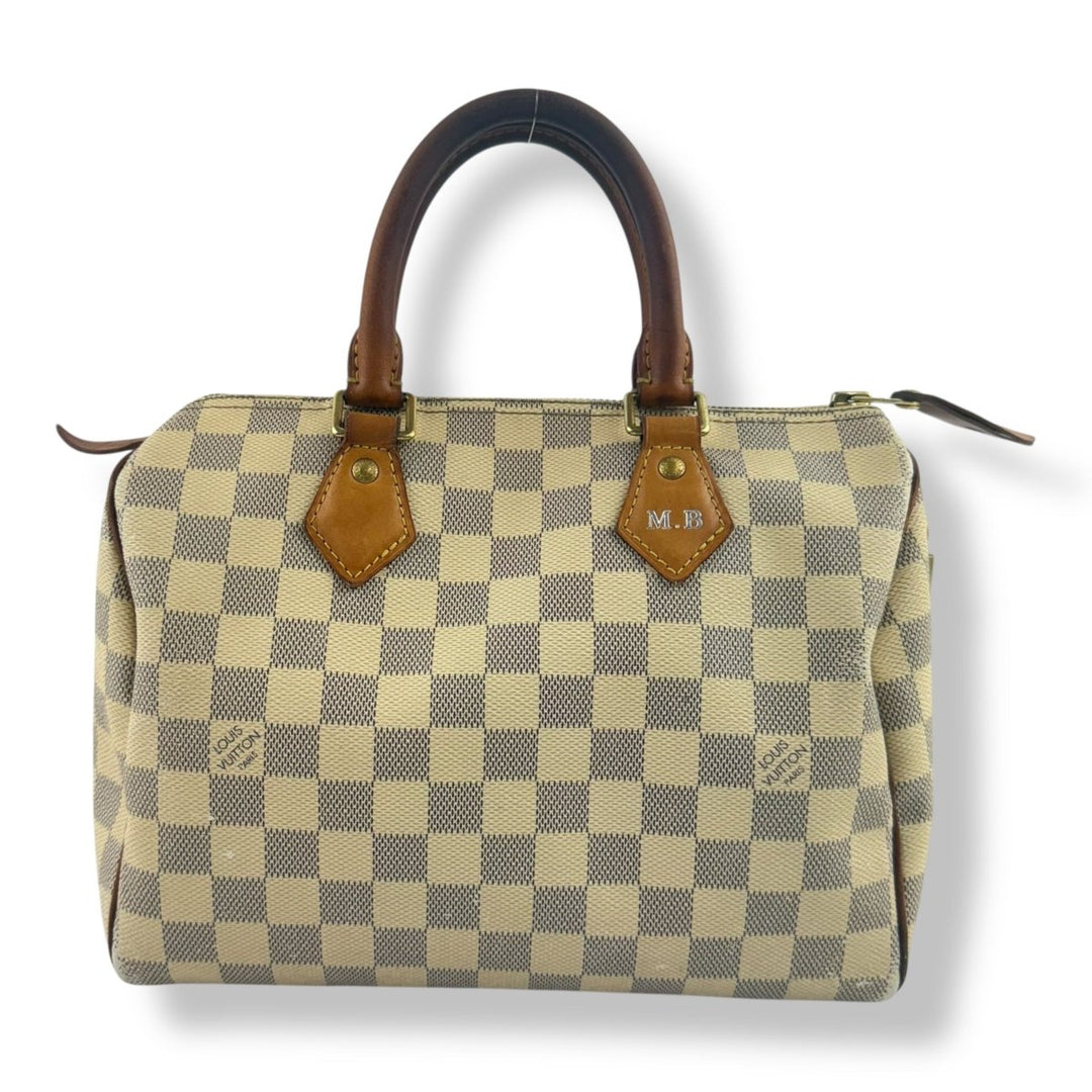Louis Vuitton Speedy 25 Damier Azur Handbag - Lux Central