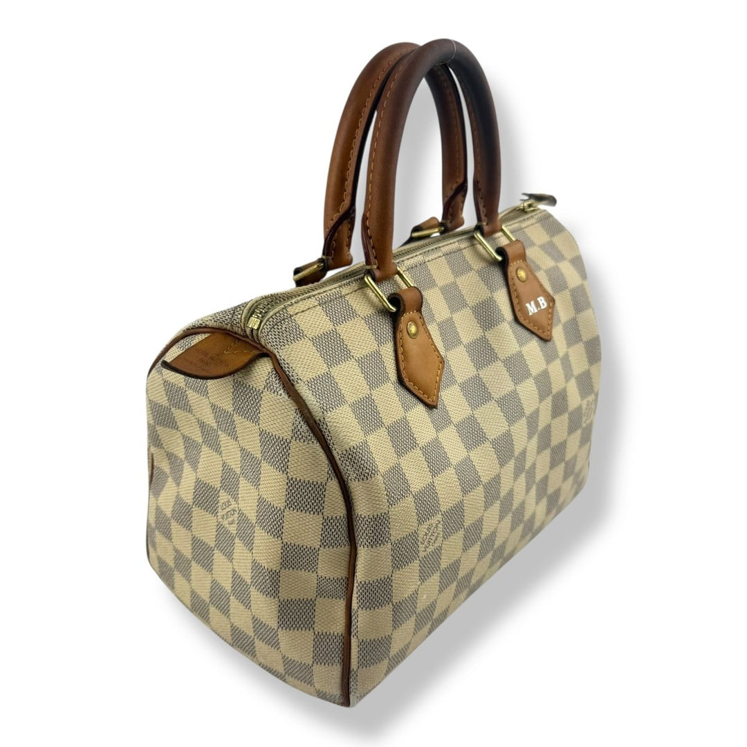 Louis Vuitton Speedy 25 Damier Azur Handbag - Lux Central