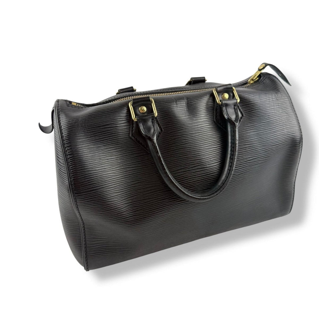 Louis Vuitton Speedy 25 Epi Leather Black Handbag - Lux Central