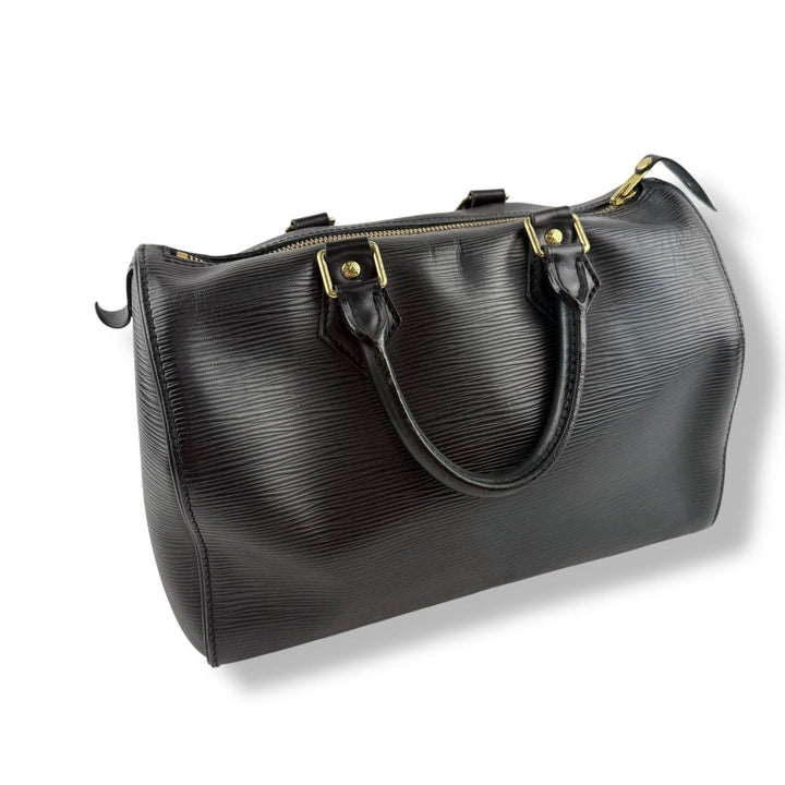 Louis Vuitton Speedy 25 Epi Leather Black Handbag - Lux Central