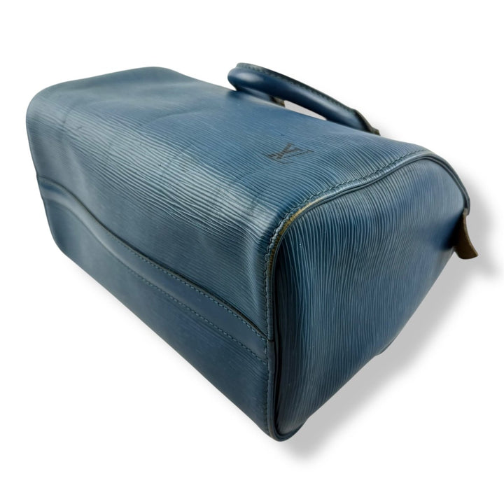 Louis Vuitton Speedy 25 Epi Leather Blue Handbag - Lux Central