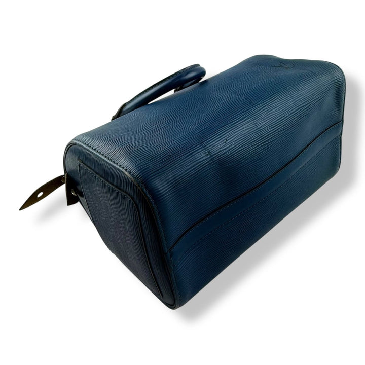 Louis Vuitton Speedy 25 Epi Leather Blue Handbag - Lux Central
