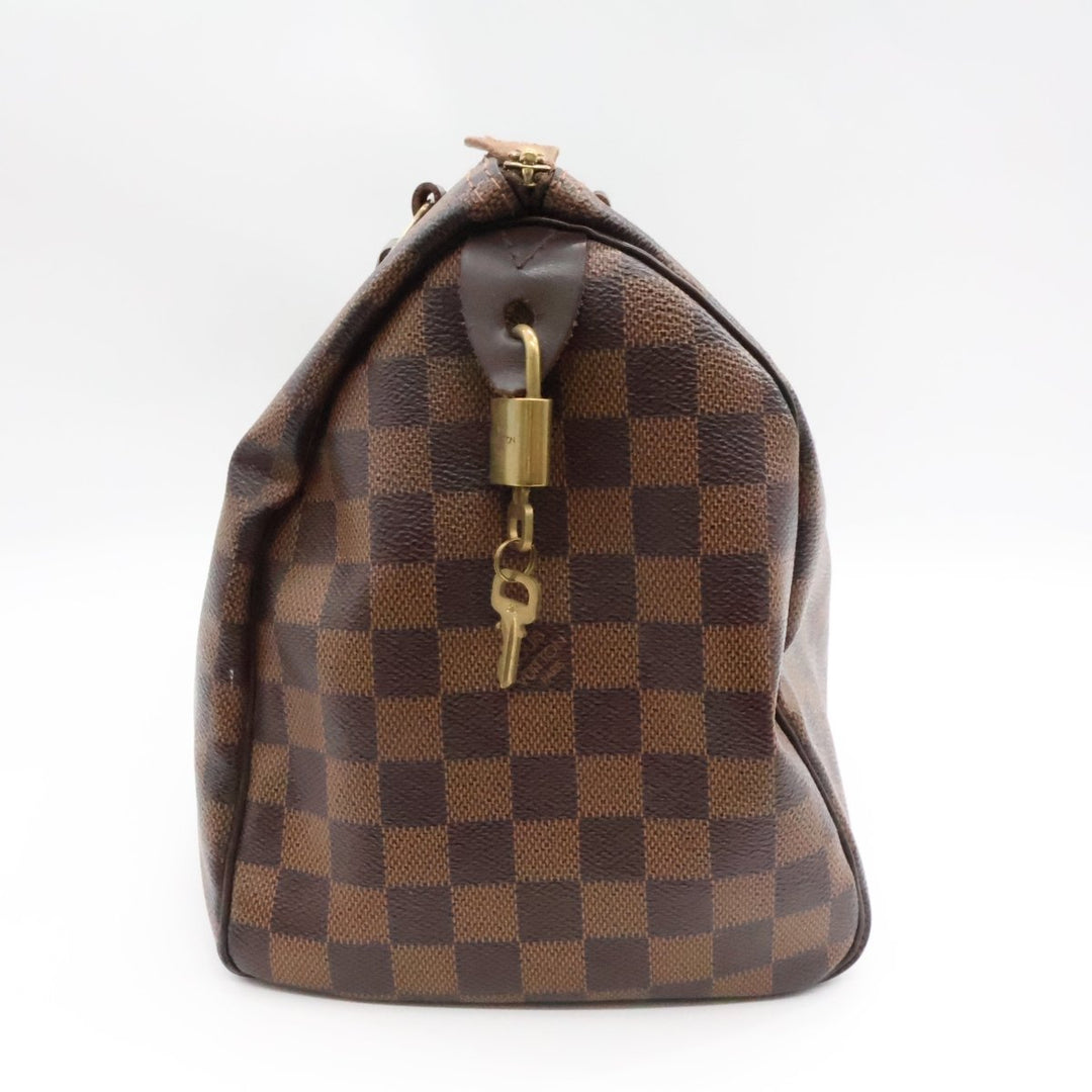 Louis Vuitton Speedy 30 Brown Damier Ebene Handbag - Lux Central