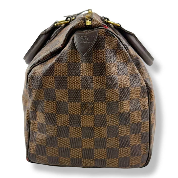 Louis Vuitton Speedy 30 Brown Damier Ebene Handbag - Lux Central