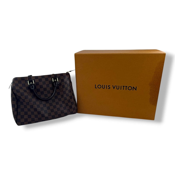 Louis Vuitton Speedy 30 Brown Damier Ebene Handbag - Lux Central