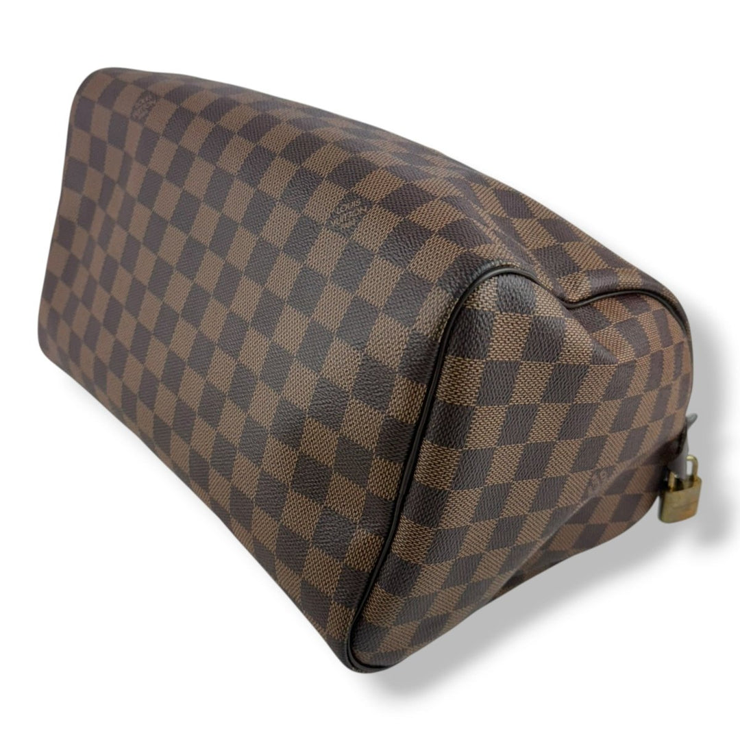 Louis Vuitton Speedy 30 Brown Damier Ebene Handbag - Lux Central