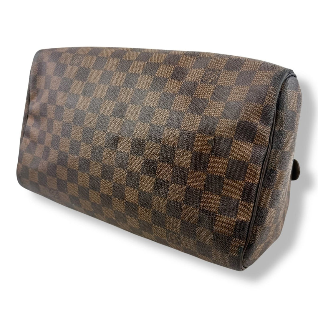 Louis Vuitton Speedy 30 Brown Damier Ebene Handbag - Lux Central
