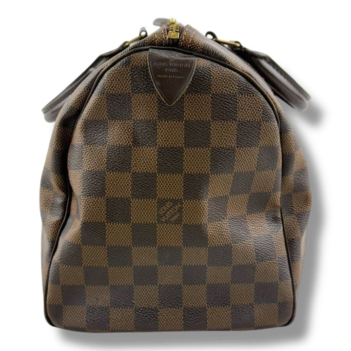 Louis Vuitton Speedy 30 Brown Damier Ebene Handbag - Lux Central