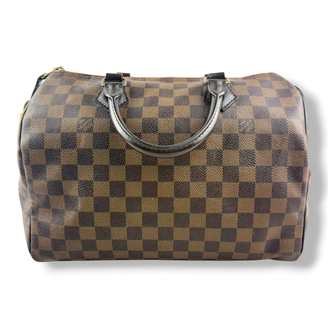 Louis Vuitton Speedy 30 Brown Damier Ebene Handbag - Lux Central