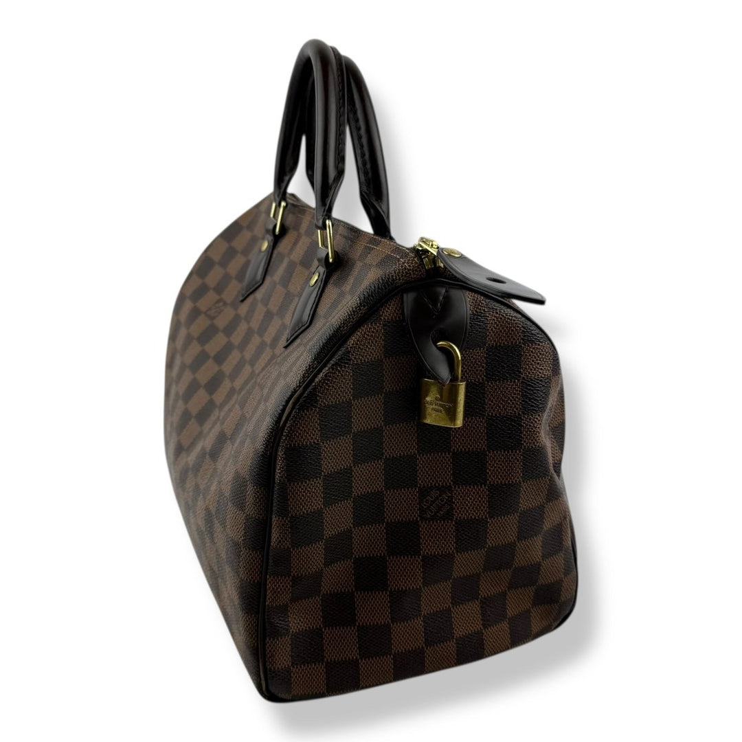 Louis Vuitton Speedy 30 Brown Damier Ebene Handbag - Lux Central