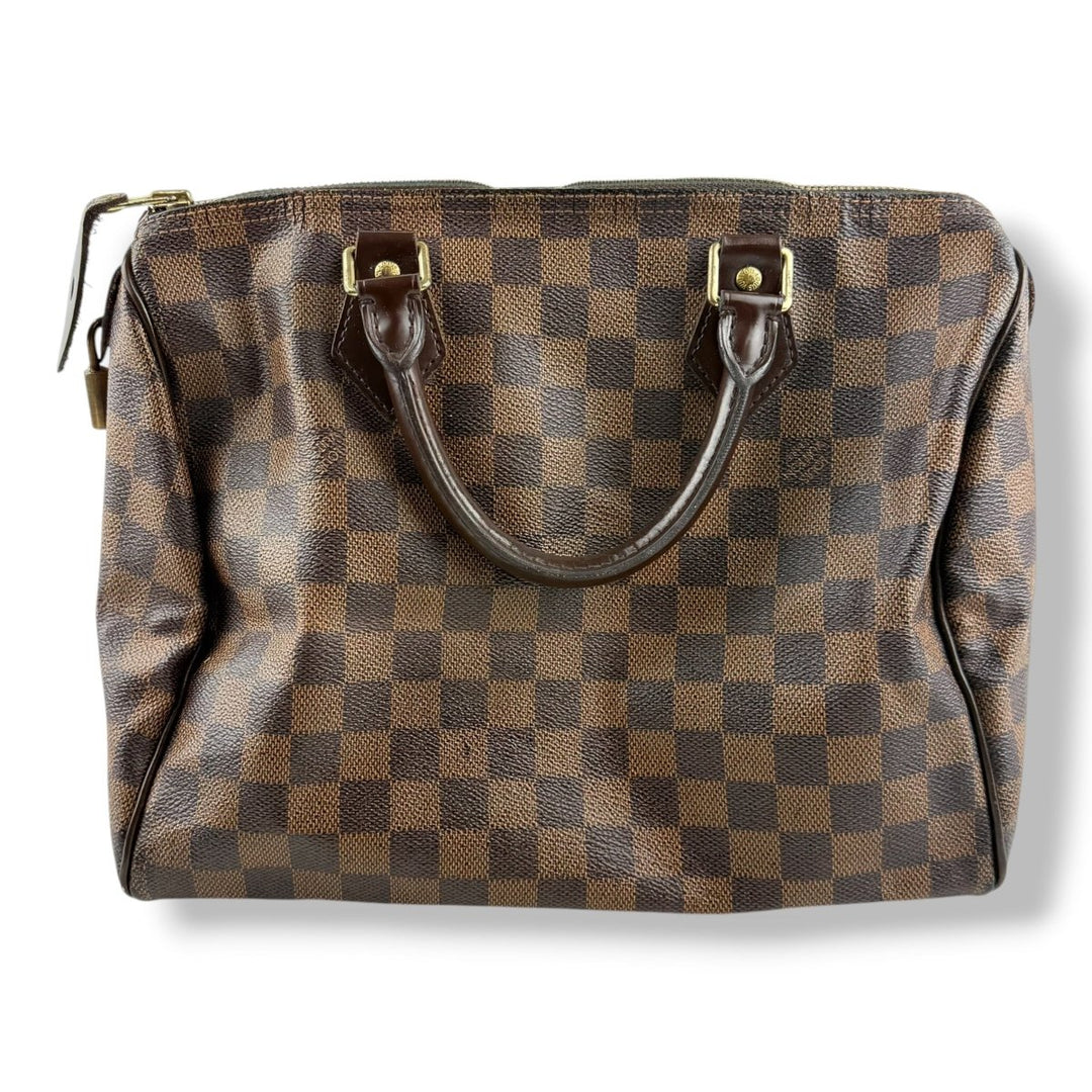 Louis Vuitton Speedy 30 Brown Damier Ebene Handbag - Lux Central