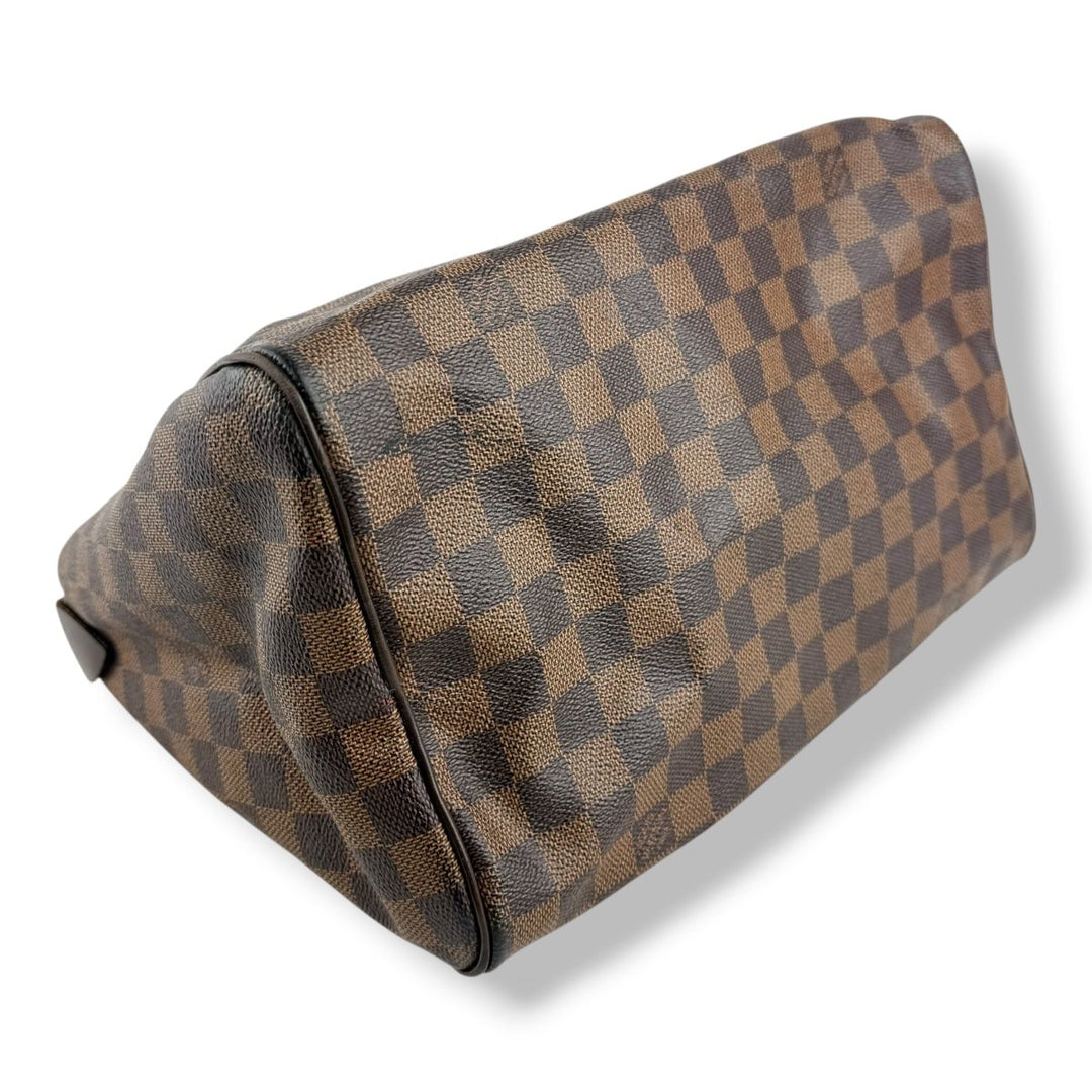 Louis Vuitton Speedy 30 Brown Damier Ebene Handbag - Lux Central