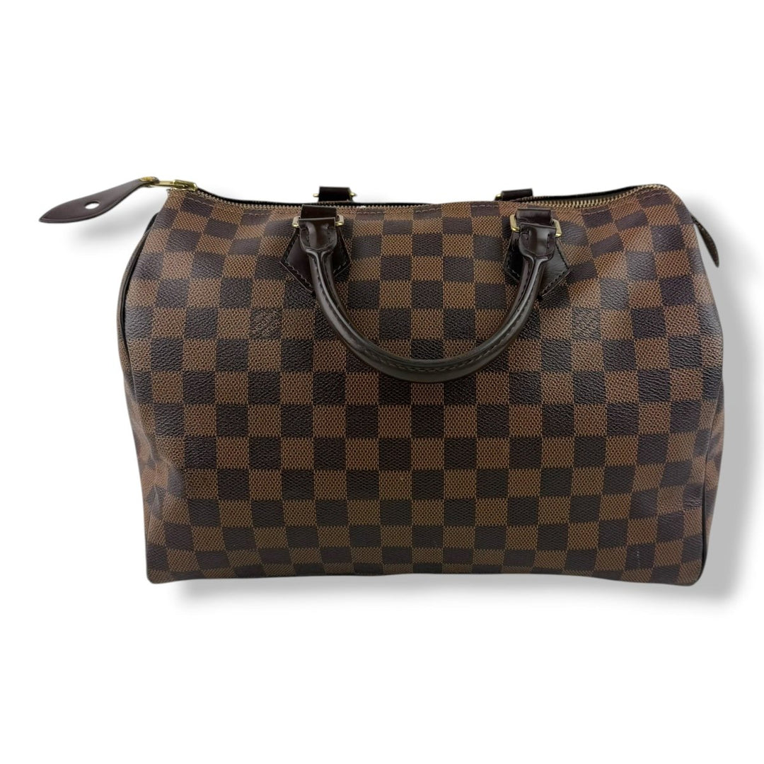 Louis Vuitton Speedy 30 Brown Damier Ebene Handbag - Lux Central