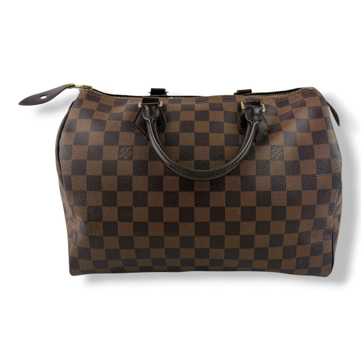 Louis Vuitton Speedy 30 Brown Damier Ebene Handbag - Lux Central