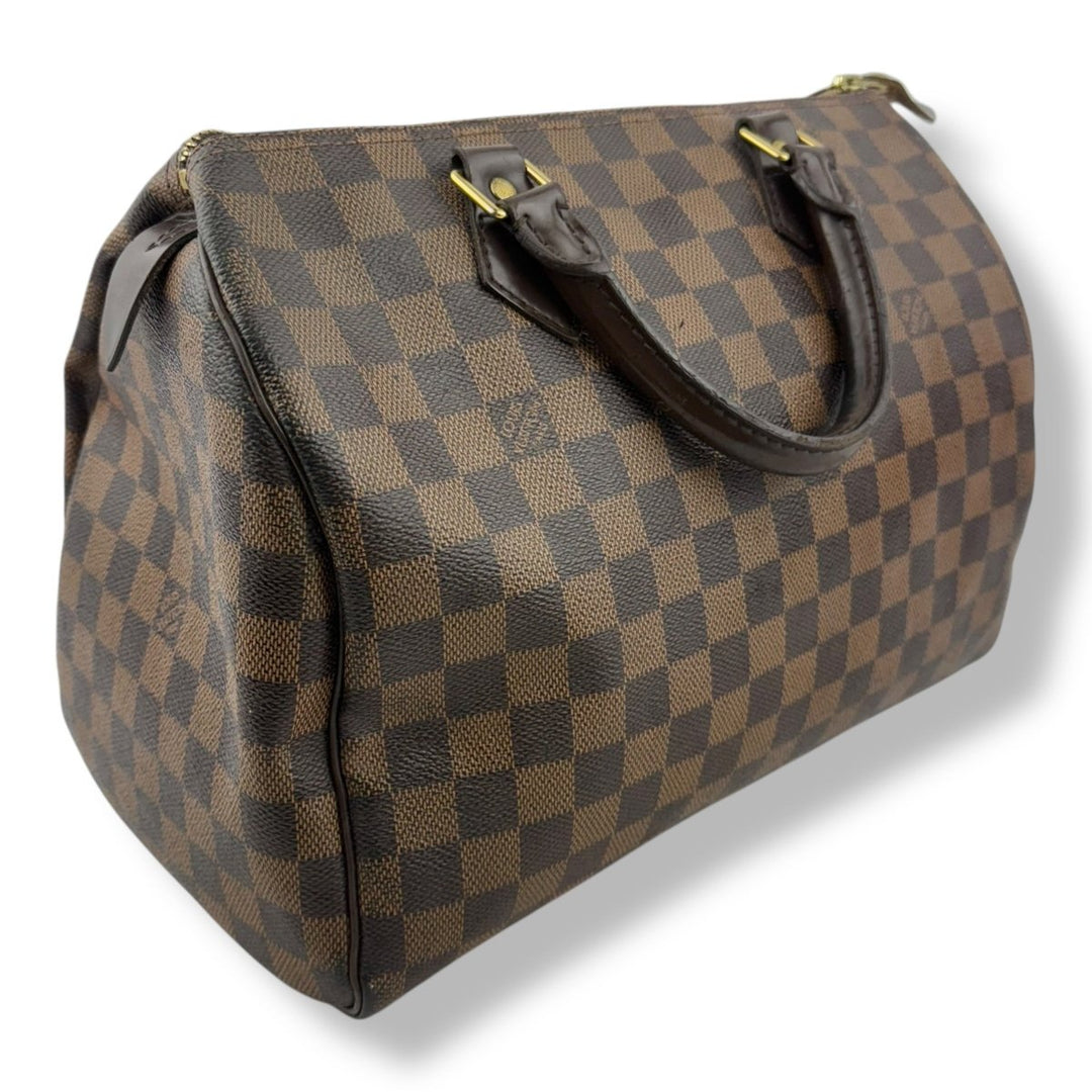 Louis Vuitton Speedy 30 Brown Damier Ebene Handbag - Lux Central
