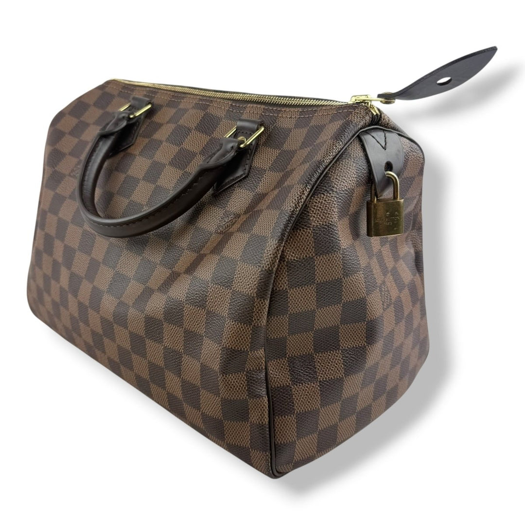 Louis Vuitton Speedy 30 Brown Damier Ebene Handbag - Lux Central