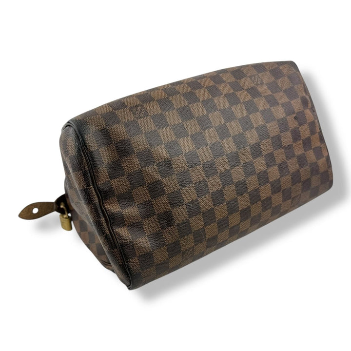 Louis Vuitton Speedy 30 Brown Damier Ebene Handbag - Lux Central