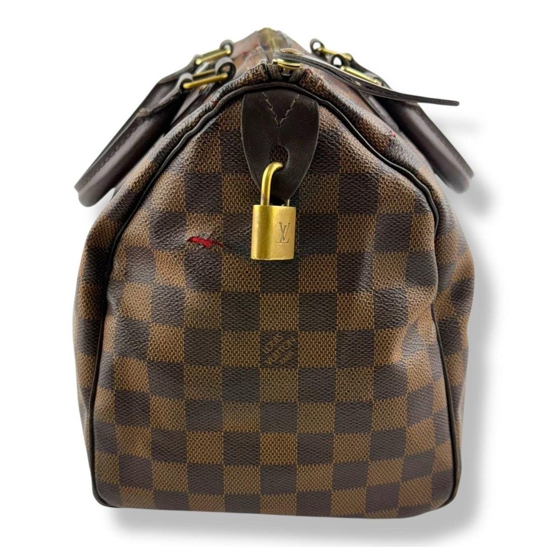 Louis Vuitton Speedy 30 Brown Damier Ebene Handbag - Lux Central