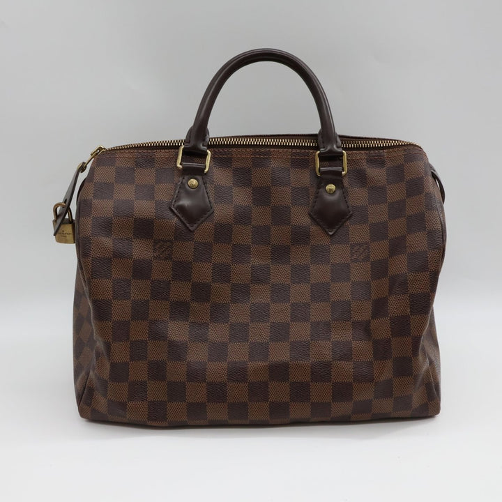 Louis Vuitton Speedy 30 Brown Damier Ebene Handbag - Lux Central