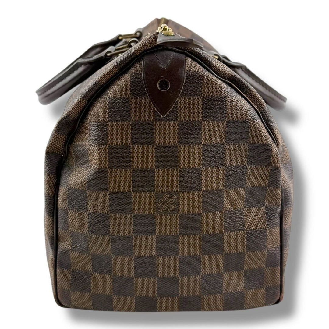 Louis Vuitton Speedy 30 Brown Damier Ebene Handbag - Lux Central