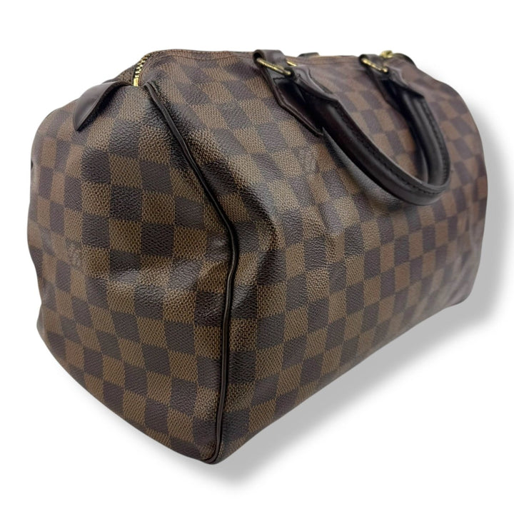 Louis Vuitton Speedy 30 Brown Damier Ebene Handbag - Lux Central