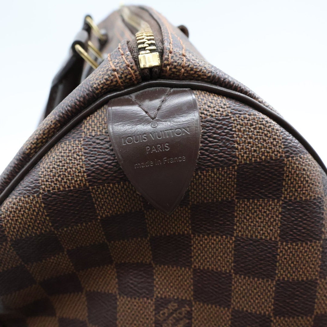 Louis Vuitton Speedy 30 Brown Damier Ebene Handbag - Lux Central