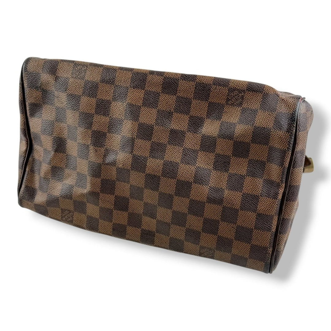 Louis Vuitton Speedy 30 Brown Damier Ebene Handbag - Lux Central