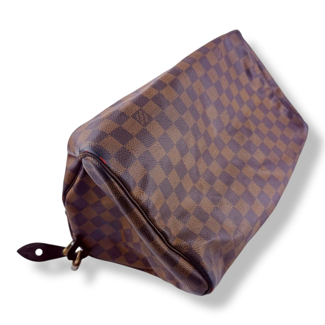Louis Vuitton Speedy 30 Brown Damier Ebene Handbag - Lux Central