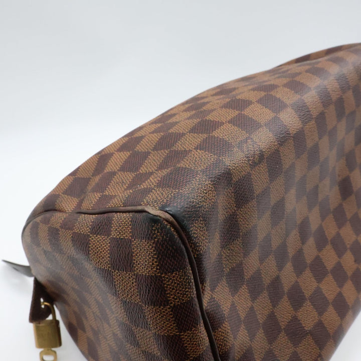 Louis Vuitton Speedy 30 Brown Damier Ebene Handbag - Lux Central