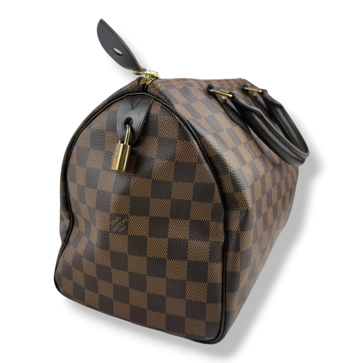 Louis Vuitton Speedy 30 Brown Damier Ebene Handbag - Lux Central