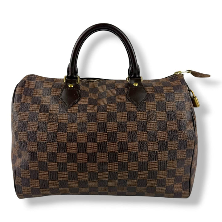 Louis Vuitton Speedy 30 Brown Damier Ebene Handbag - Lux Central